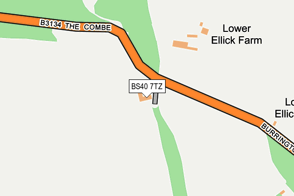 BS40 7TZ map - OS OpenMap – Local (Ordnance Survey)