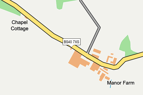 BS40 7XS map - OS OpenMap – Local (Ordnance Survey)