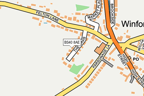 BS40 8AE map - OS OpenMap – Local (Ordnance Survey)