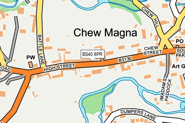 Map of BW CYCLING LIMITED at local scale