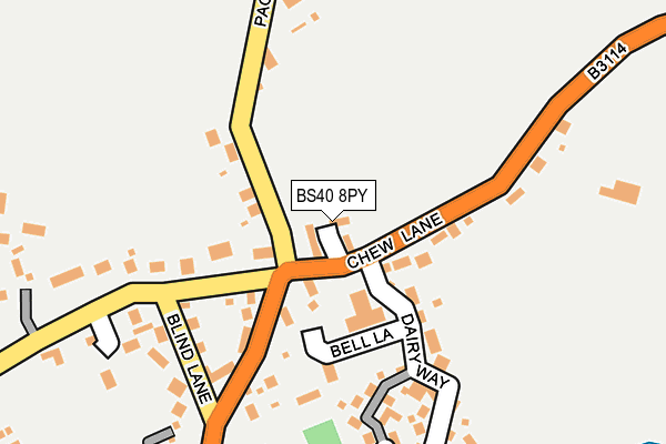 BS40 8PY map - OS OpenMap – Local (Ordnance Survey)