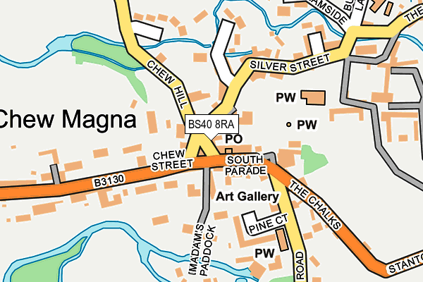 BS40 8RA map - OS OpenMap – Local (Ordnance Survey)