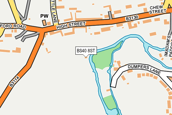 BS40 8ST map - OS OpenMap – Local (Ordnance Survey)