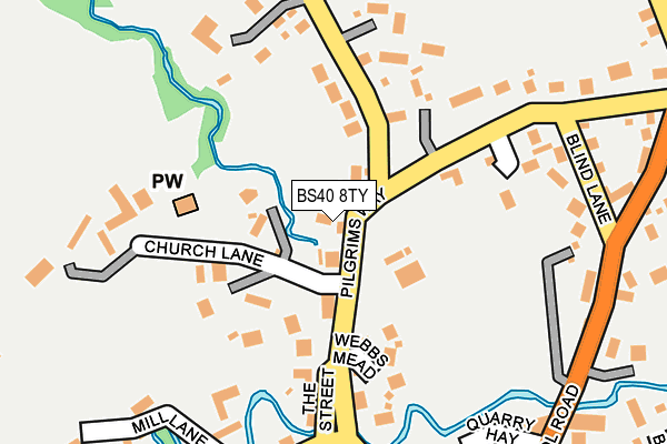 BS40 8TY map - OS OpenMap – Local (Ordnance Survey)