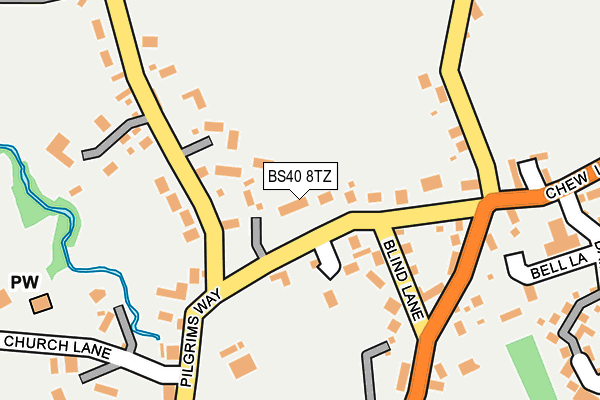 BS40 8TZ map - OS OpenMap – Local (Ordnance Survey)