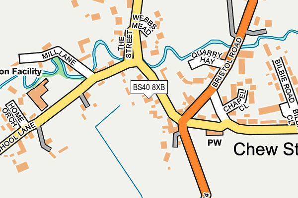BS40 8XB map - OS OpenMap – Local (Ordnance Survey)