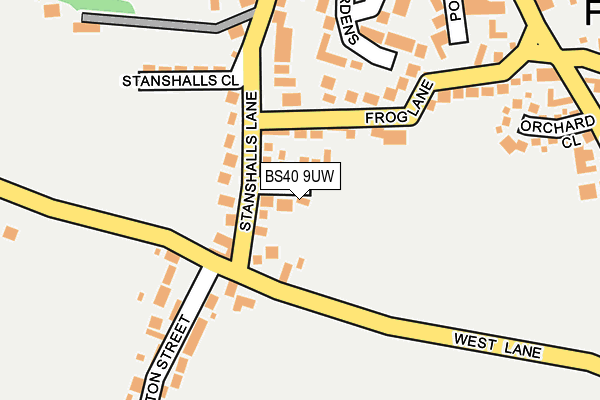 BS40 9UW map - OS OpenMap – Local (Ordnance Survey)