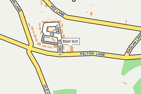 BS40 9UX map - OS OpenMap – Local (Ordnance Survey)