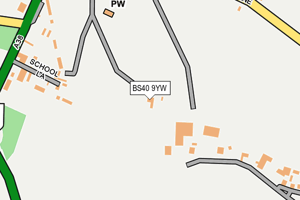 BS40 9YW map - OS OpenMap – Local (Ordnance Survey)