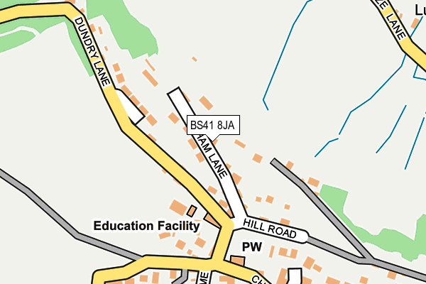 BS41 8JA map - OS OpenMap – Local (Ordnance Survey)