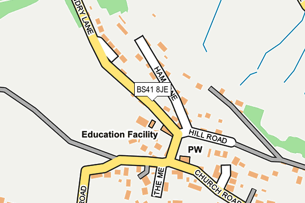 BS41 8JE map - OS OpenMap – Local (Ordnance Survey)