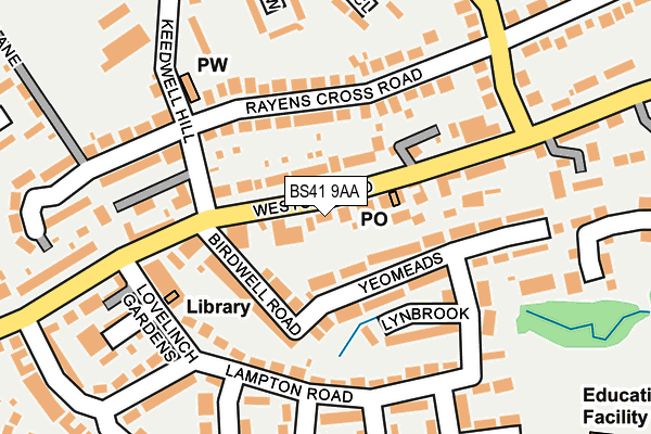 BS41 9AA map - OS OpenMap – Local (Ordnance Survey)