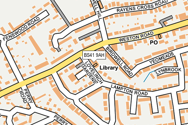 BS41 9AH map - OS OpenMap – Local (Ordnance Survey)