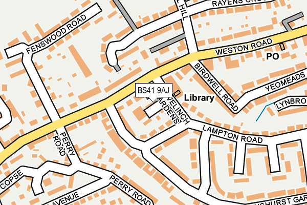BS41 9AJ map - OS OpenMap – Local (Ordnance Survey)