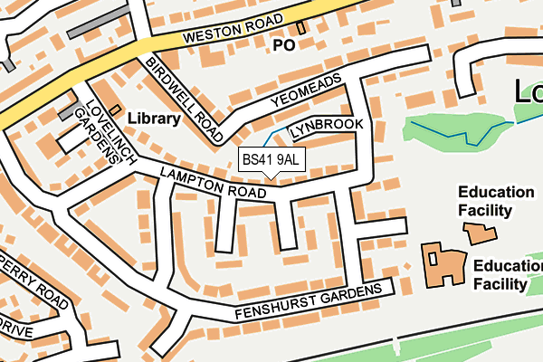BS41 9AL map - OS OpenMap – Local (Ordnance Survey)