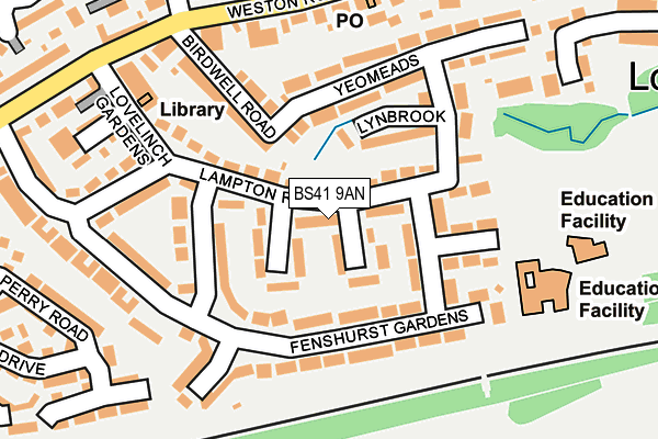 BS41 9AN map - OS OpenMap – Local (Ordnance Survey)