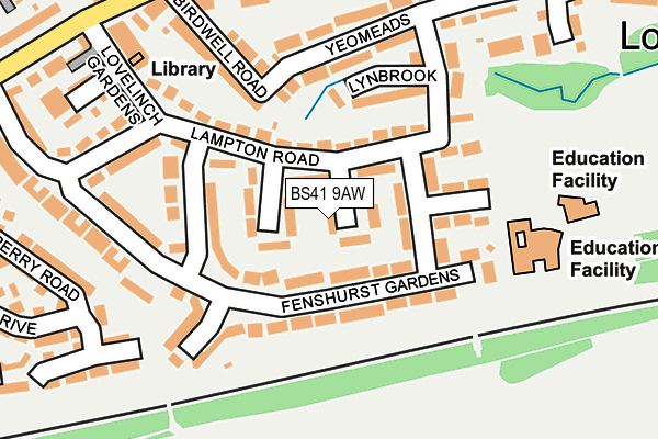 BS41 9AW map - OS OpenMap – Local (Ordnance Survey)