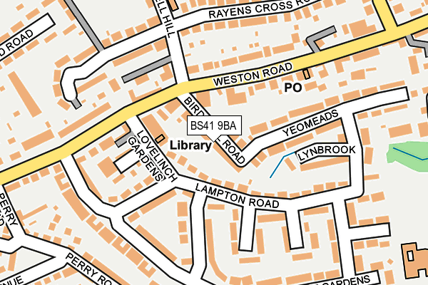BS41 9BA map - OS OpenMap – Local (Ordnance Survey)