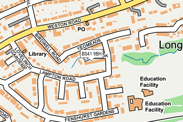 BS41 9BH map - OS OpenMap – Local (Ordnance Survey)