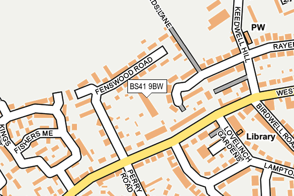 BS41 9BW map - OS OpenMap – Local (Ordnance Survey)