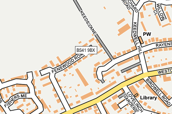 BS41 9BX map - OS OpenMap – Local (Ordnance Survey)