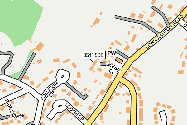 BS41 9DB map - OS OpenMap – Local (Ordnance Survey)