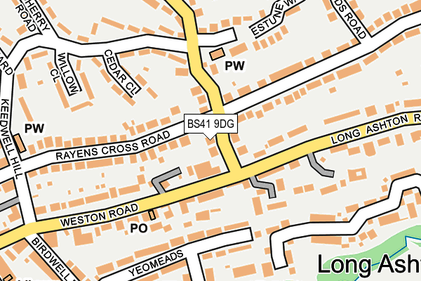 BS41 9DG map - OS OpenMap – Local (Ordnance Survey)