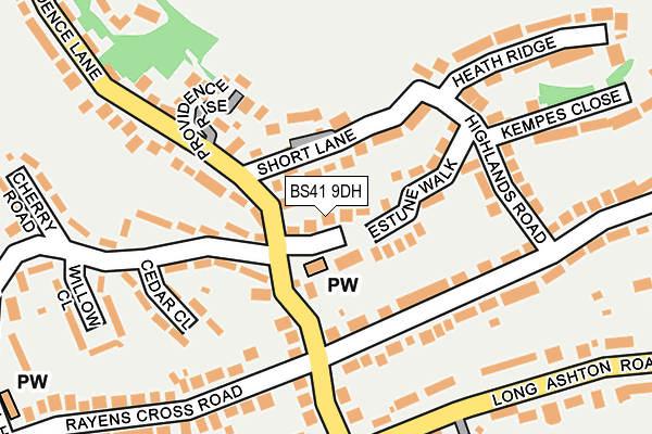 BS41 9DH map - OS OpenMap – Local (Ordnance Survey)