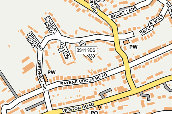 BS41 9DS map - OS OpenMap – Local (Ordnance Survey)