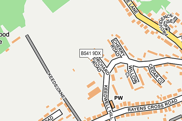 BS41 9DX map - OS OpenMap – Local (Ordnance Survey)
