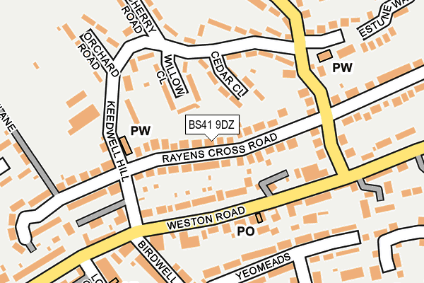 BS41 9DZ map - OS OpenMap – Local (Ordnance Survey)
