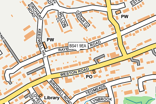 BS41 9EA map - OS OpenMap – Local (Ordnance Survey)