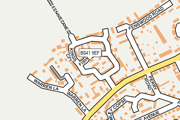 BS41 9EF map - OS OpenMap – Local (Ordnance Survey)