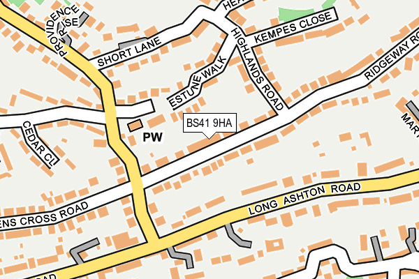 BS41 9HA map - OS OpenMap – Local (Ordnance Survey)