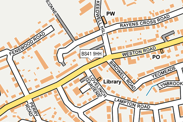 BS41 9HH map - OS OpenMap – Local (Ordnance Survey)