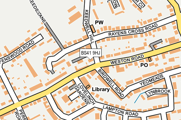 BS41 9HJ map - OS OpenMap – Local (Ordnance Survey)