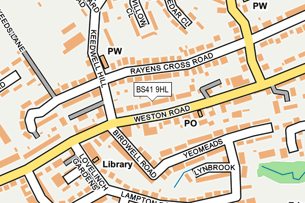 BS41 9HL map - OS OpenMap – Local (Ordnance Survey)
