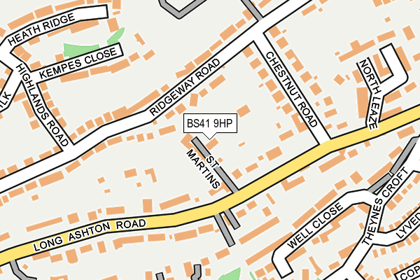 BS41 9HP map - OS OpenMap – Local (Ordnance Survey)