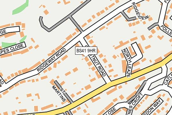 BS41 9HR map - OS OpenMap – Local (Ordnance Survey)