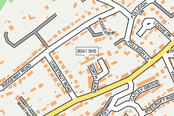 BS41 9HS map - OS OpenMap – Local (Ordnance Survey)