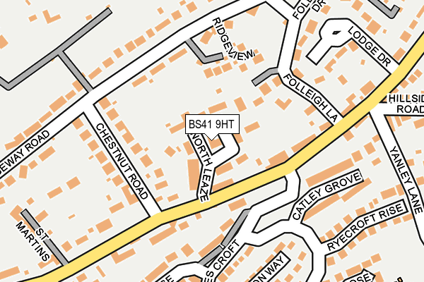 BS41 9HT map - OS OpenMap – Local (Ordnance Survey)