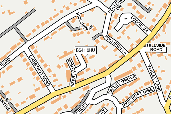 BS41 9HU map - OS OpenMap – Local (Ordnance Survey)