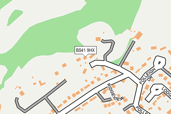 BS41 9HX map - OS OpenMap – Local (Ordnance Survey)