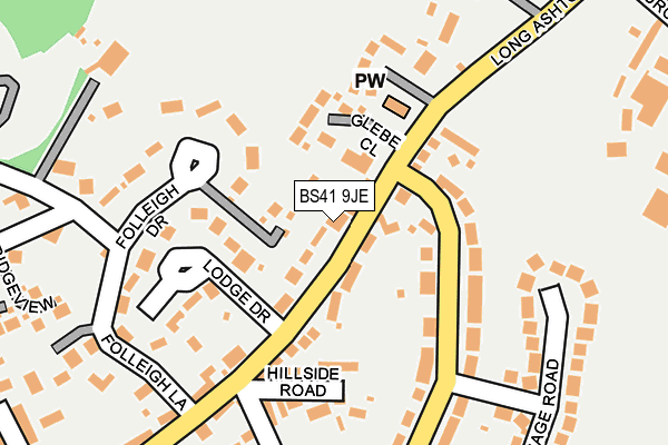BS41 9JE map - OS OpenMap – Local (Ordnance Survey)