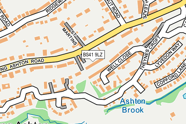 BS41 9LZ map - OS OpenMap – Local (Ordnance Survey)