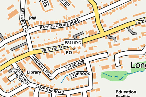 BS41 9YG map - OS OpenMap – Local (Ordnance Survey)