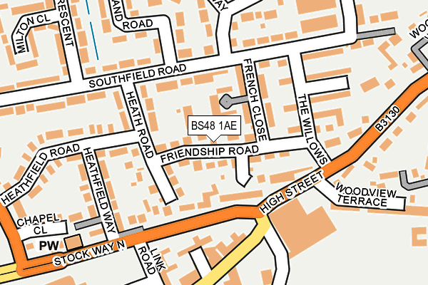 BS48 1AE map - OS OpenMap – Local (Ordnance Survey)