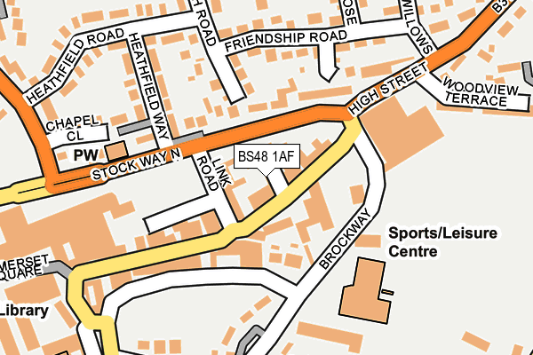 BS48 1AF map - OS OpenMap – Local (Ordnance Survey)