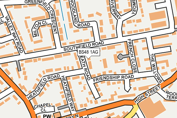 BS48 1AG map - OS OpenMap – Local (Ordnance Survey)