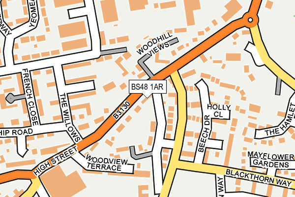 BS48 1AR map - OS OpenMap – Local (Ordnance Survey)